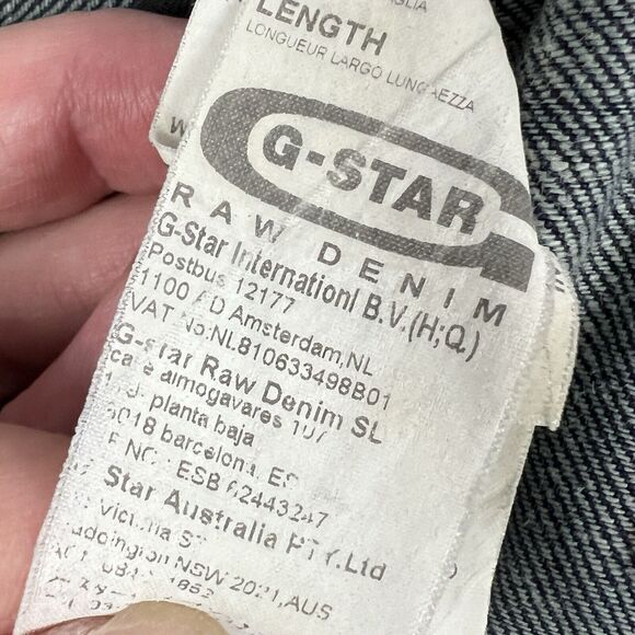 G Star Raw Jeans Mens W33 L32 Blue Denim Radar Straight Button Fly - Picture 6 of 6